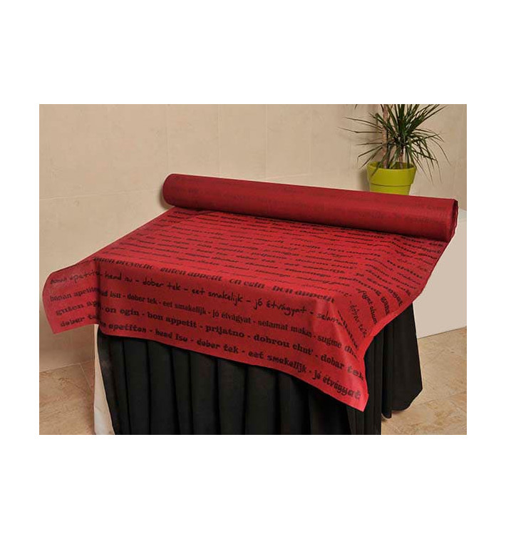 Novotex Tafelkleed rol bordeauxrood "Buen Provecho" P40cm 1,2x50m (1 stuk) Novotex Tafelkleed rol bordeauxrood "Buen Provecho" P40cm 1,2x50m (1 stuk)