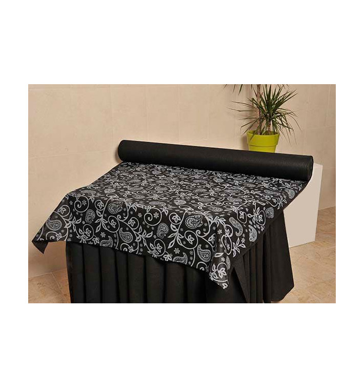 Novotex Tafelkleed rol zwart "Cachemir" P40cm 1,2x50m (6 stuks) Novotex Tafelkleed rol zwart "Cachemir" P40cm 1,2x50m (6 stuks)