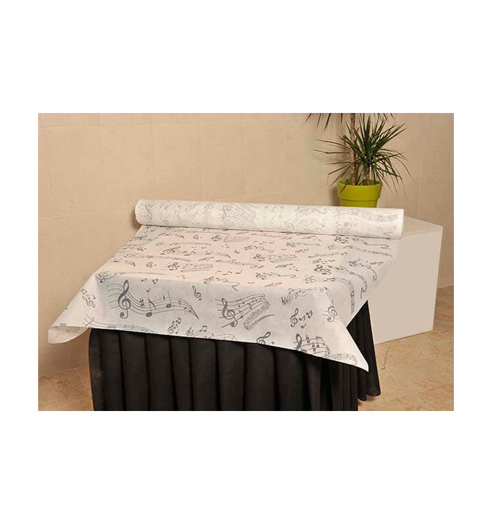 Nappe Rouleau PP Non Tissé "Musical" 1,2x50m 50g (6 Utés) Nappe Rouleau PP Non Tissé "Musical" 1,2x50m 50g (6 Utés)