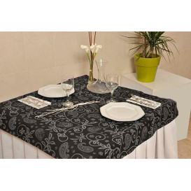 Nappe PP Non-Tissé Noir "Cachemire" 120x120cm (150 Utés)