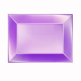 Plateau Plastique Violet Nice Pearl PP 280x190mm (12 Utés)