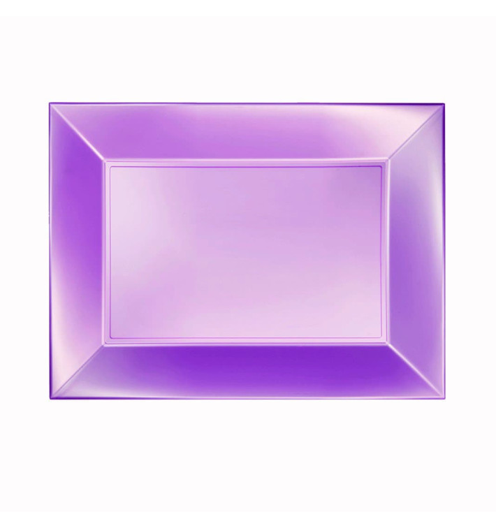 Plateau Plastique Violet Nice Pearl PP 280x190mm (12 Utés) Plateau Plastique Violet Nice Pearl PP 280x190mm (12 Utés)