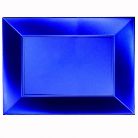 Plateau Plastique Bleu Nice Pearl PP 345x230mm (60 Utés)