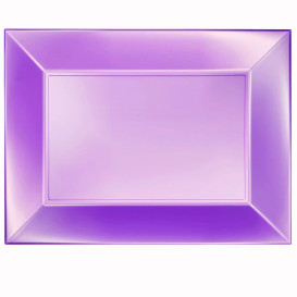 Plateau Plastique Violet Nice Pearl PP 345x230mm (60 Utés)