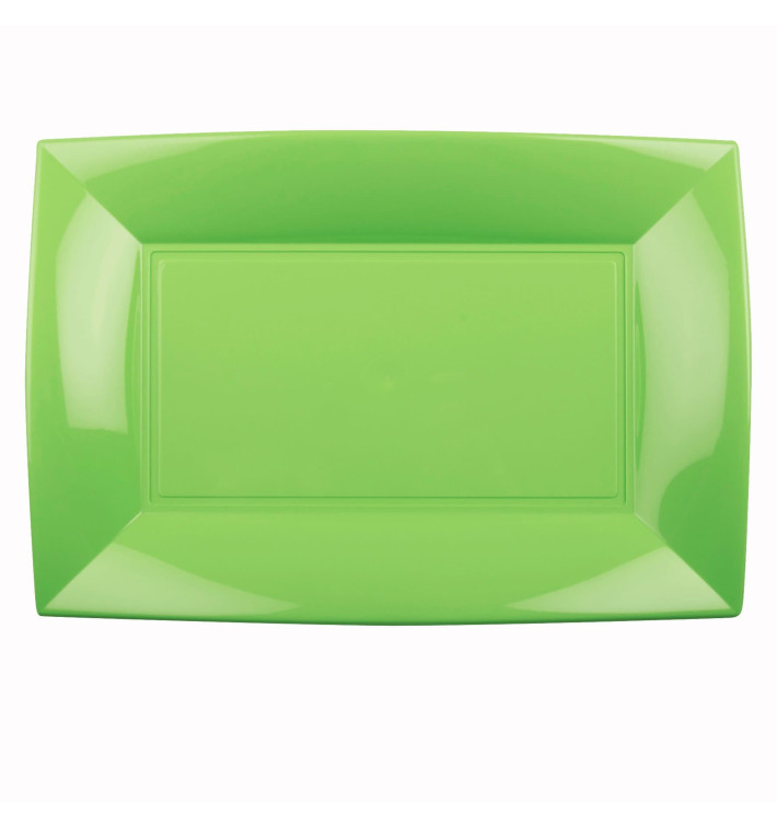 Plateau Plastique Vert citron Nice PP 345x230mm (60 Utés) Plateau Plastique Vert citron Nice PP 345x230mm (60 Utés)