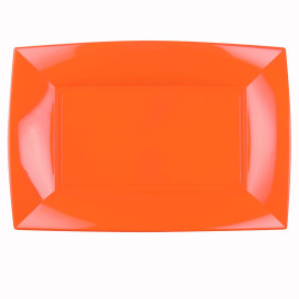 Plateau Plastique Orange Nice PP 345x230mm (6 Utés)