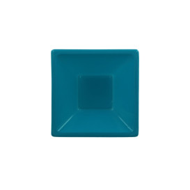 Bol en Plastique PS Carré Turquoise 12x12cm (720 Utés)