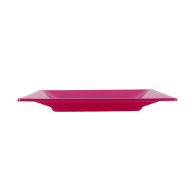 Plastic bord Vierkant plat fuchsia 17 cm (750 stuks)