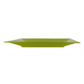 Plastic bord Plat Vierkant pistache groen 23 cm (180 stuks)