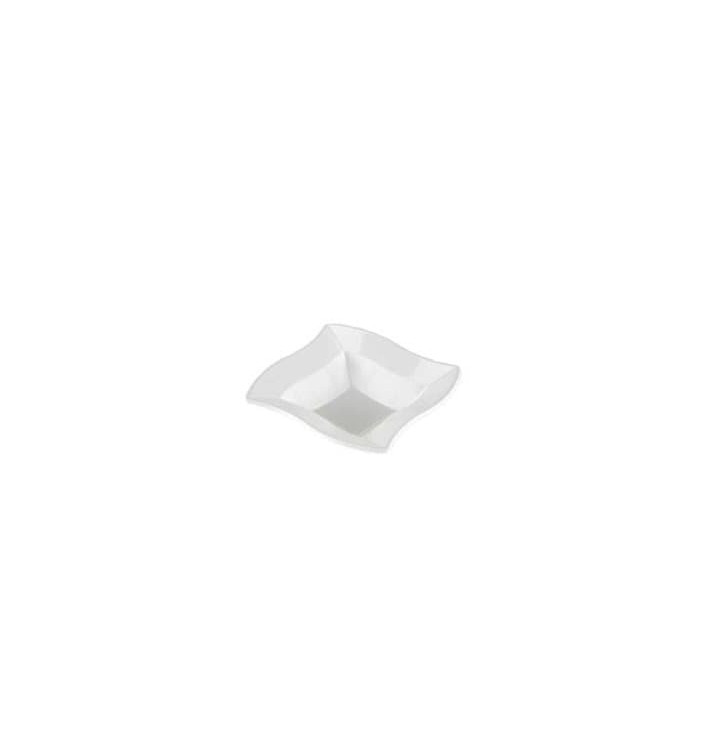 Plastic kom PS Vierkant "Ondas" wit 18x18cm(1000 stuks) Plastic kom PS Vierkant "Ondas" wit 18x18cm(1000 stuks)
