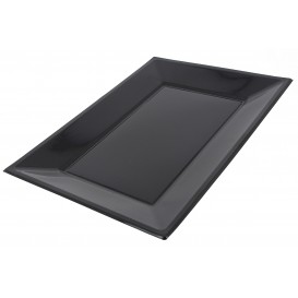 Plastic dienblad zwart 33x22,5cm (25 stuks) 
