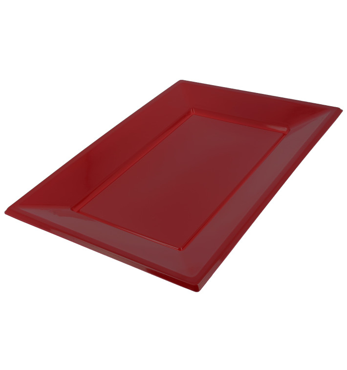 Plateau Plastique Bordeaux Rectang. 330x 225mm (750 Utés)