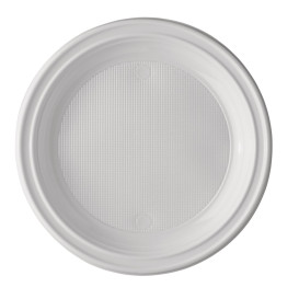 Assiette Plastique PS 1 Compartiment 220mm (1400 Unités)