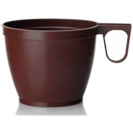 Tasse Plastique Dur Marron 180ml (50 Unités)