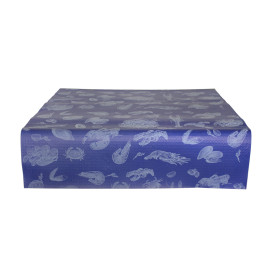 Voorgesneden papieren tafelkleed 1x1m "Marisco" blauw 37g 1x1m (400 stuks)