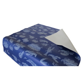 Nappe en papier 1x1m "Bleu Coquillage" 37g (400 Unités)