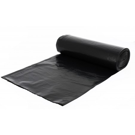 Vuilniszak zwart eenvoudige sluiting 55x60cm (750 stuks)