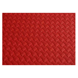 Voorgesneden papieren tafelkleed rood 40g 1x1m (400 stuks) 