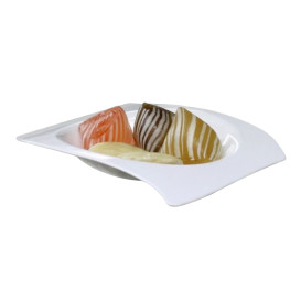 Assiette Dégustation Flat Blanc 8x6,6 cm (50 Utés)