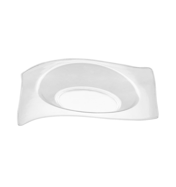 Proeving Plastic bord PS Plat transparant 8x6,6 cm (500 stuks) Proeving Plastic bord PS Plat transparant 8x6,6 cm (500 stuks)
