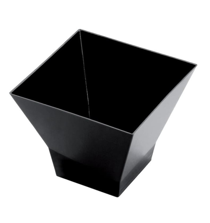Plastic PS proefbeker "Pagoda" zwart 90 ml (25 stuks) Plastic PS proefbeker "Pagoda" zwart 90 ml (25 stuks)