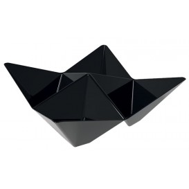 Proeving plastic kom PS "ofigami" zwart 10,3x10,3cm (500 stuks)