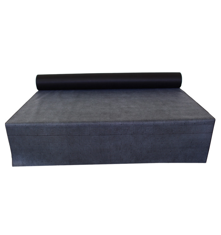 Nappe Rouleau PP Non Tissé Noir "Spirale" 1,2x50m 50g (1 Uté) Nappe Rouleau PP Non Tissé Noir "Spirale" 1,2x50m 50g (1 Uté)