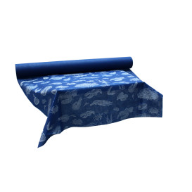 Nappe Rouleau PP Non Tissé Bleu "Coquillage" 1,2x50m 50g (1 Uté)