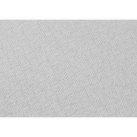 Voorgesneden papieren tafelkleed wit 40g 1x1m (480 stuks)