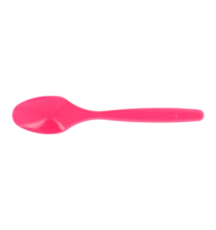 Plastic PS thee lepel fuchsia 12cm (1200 stuks) Plastic PS thee lepel fuchsia 12cm (1200 stuks)