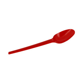 Cuillère Plastique PS Rouge 165mm (20 Unités)