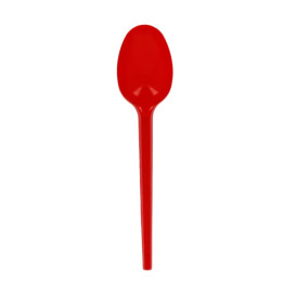 Plastic lepel  PS rood 16,5cm (20 stuks) 
