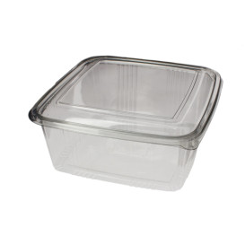 Coque Carrée avec charnière PET 2000ml (50 Utés)