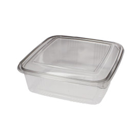 Coque Carrée avec charnière PET 1500ml (50 Utés)