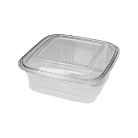 Plastic scharnierende Deli-Container PET Vierkant 750ml (100 stuks) 