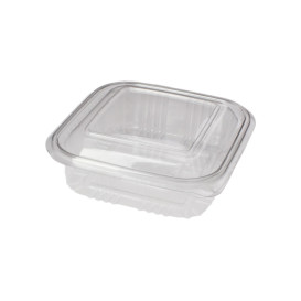 Plastic scharnierende Deli-Container PET Vierkant 370ml (900 stuks)