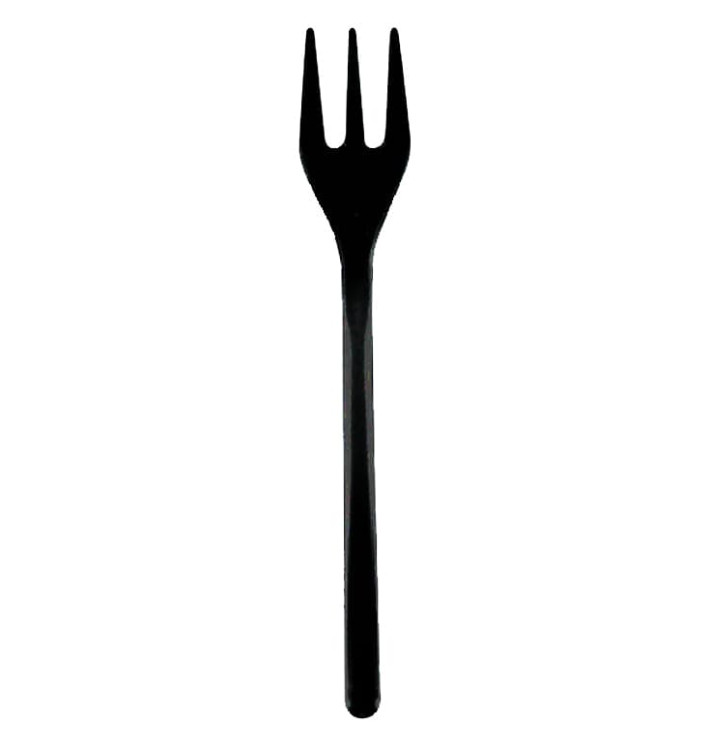 Plastic Proeving mini vork zwart 10cm (1500 stuks) Plastic Proeving mini vork zwart 10cm (1500 stuks)