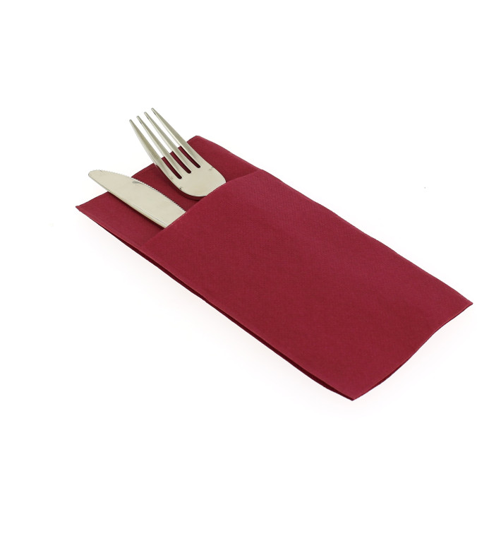 Serviette Kangourou en Papier Bordeaux 40x40cm (30 Unités) Serviette Kangourou en Papier Bordeaux 40x40cm (30 Unités)