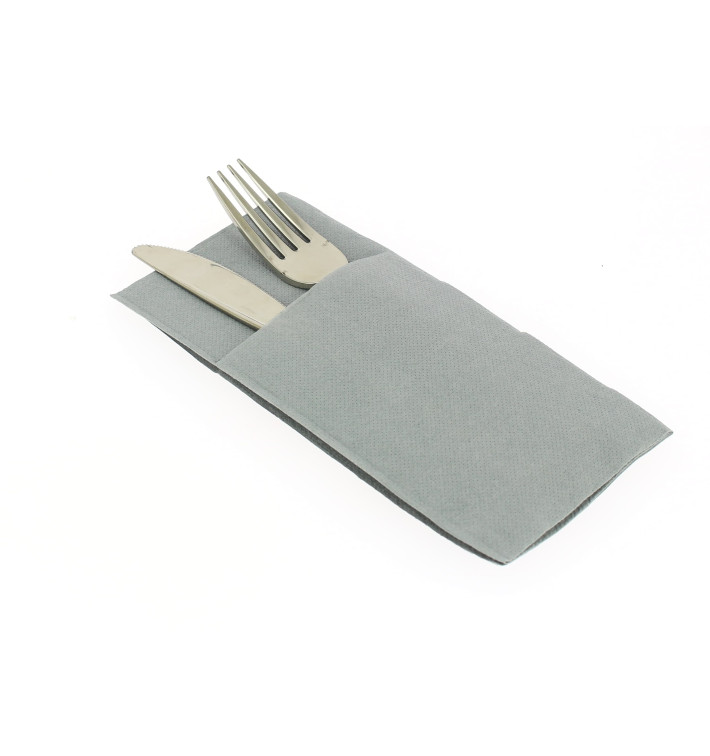 Zakvouw papieren servet grijs 40x40cm (960 stuks) Zakvouw papieren servet grijs 40x40cm (960 stuks)