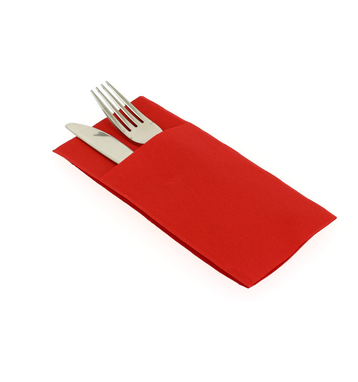 Serviette Kangourou en Papier Rouge 40x40cm (30 Unités) Serviette Kangourou en Papier Rouge 40x40cm (30 Unités)