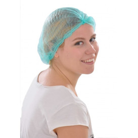 Casquettes de Polypropylène avec filet porte cheveux (100 unités)