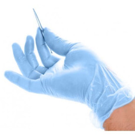 Gants en Vinyle sans Poudre Bleu Taille M (100 Utés)