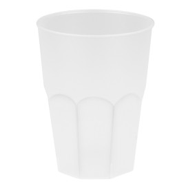 Plastic PP beker "Frost" wit 350ml (20 stuks) 