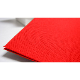 Serviette Papier Molletonnée 40x40 Rouge (50 Unités)