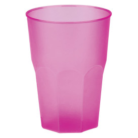 Plastic PP beker "Frost" fuchsia 350ml (20 stuks) 