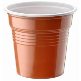 Gobelet Plastique PS Bicolore Marron 80ml Ø5,7cm (50 Utés)