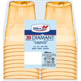Gobelet Shot "Diamant" PS Cristal Jaune 50ml (600 Utés)