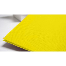 Papieren servet dubbel punt geel 40x40cm (1.200 stuks)
