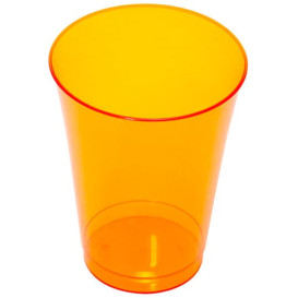 Plastic PS beker Geïnjecteerde glascider oranje 230 ml (150 stuks)