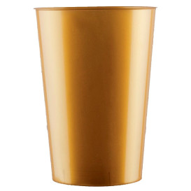 Verre Plastique Moon Or PS 230ml (35 Unités)